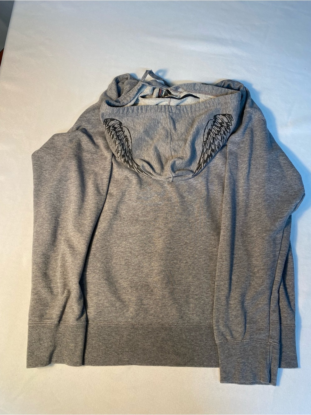 Vintage Fox Fundamental Fleece Men’s Gray Hooded Pullover Sweatshirt - Picture 5 of 5